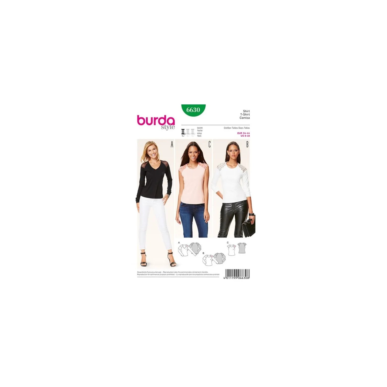 Patron Femme T-shirt Burda n°6630