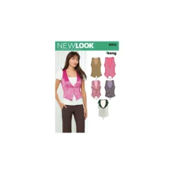 Patron Gilet Court à Bouton Femme - New Look 6914