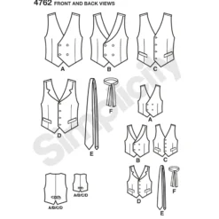 Patron gilet Homme et Enfant - Simplicity n°4762