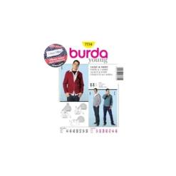 Patron Homme Cousu Main Veste & T-shirt Burda n°7734 - Saison 2