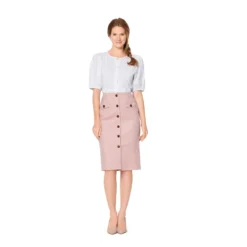 Patron jupe à boutons Femme - Burda n°6137