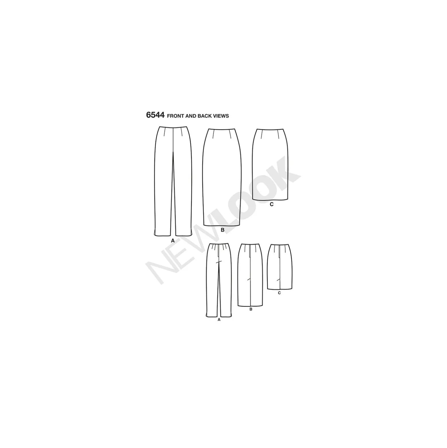 Patron Jupe TailleurFemme - New Look 6544