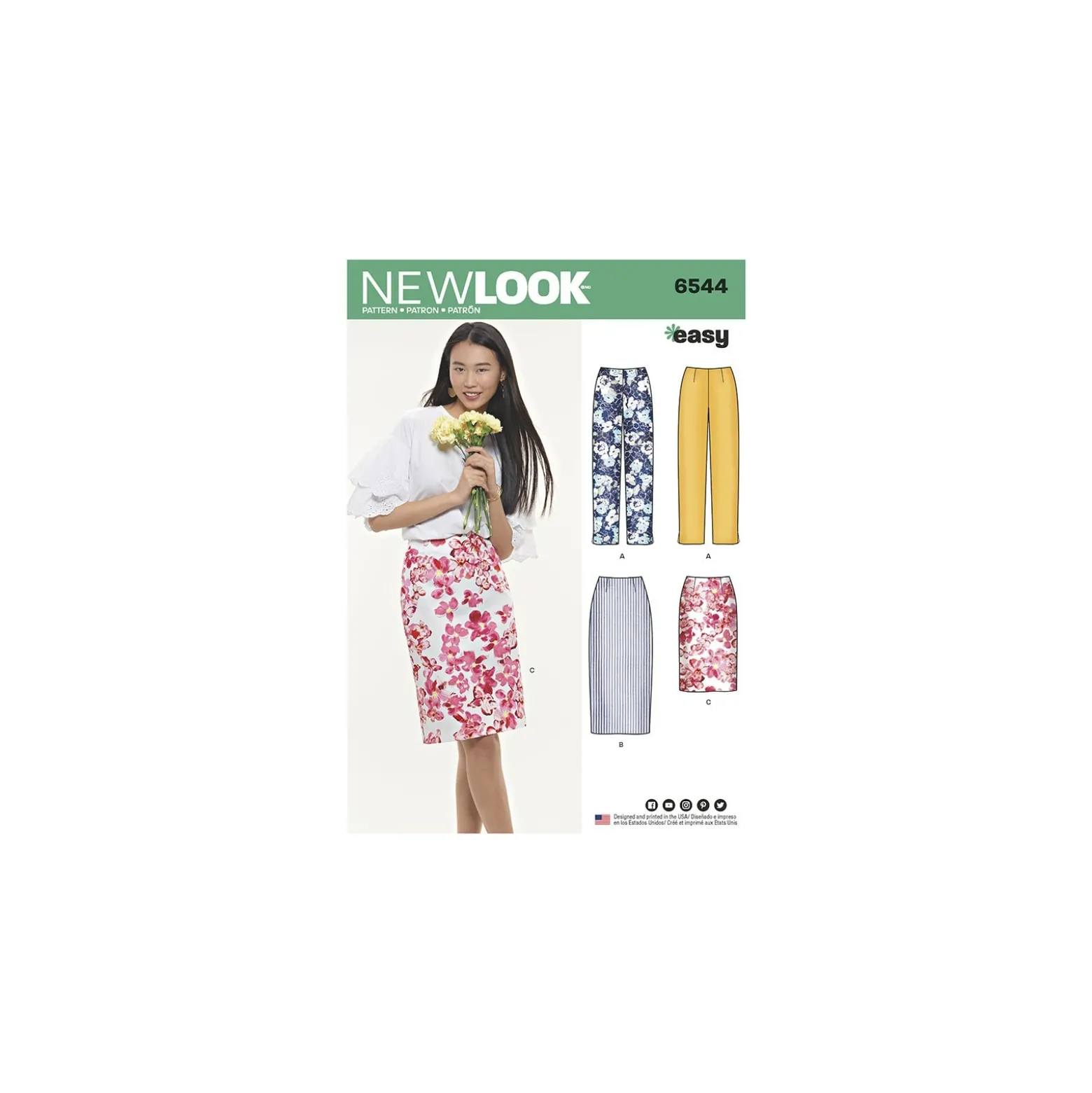 Patron Jupe TailleurFemme - New Look 6544