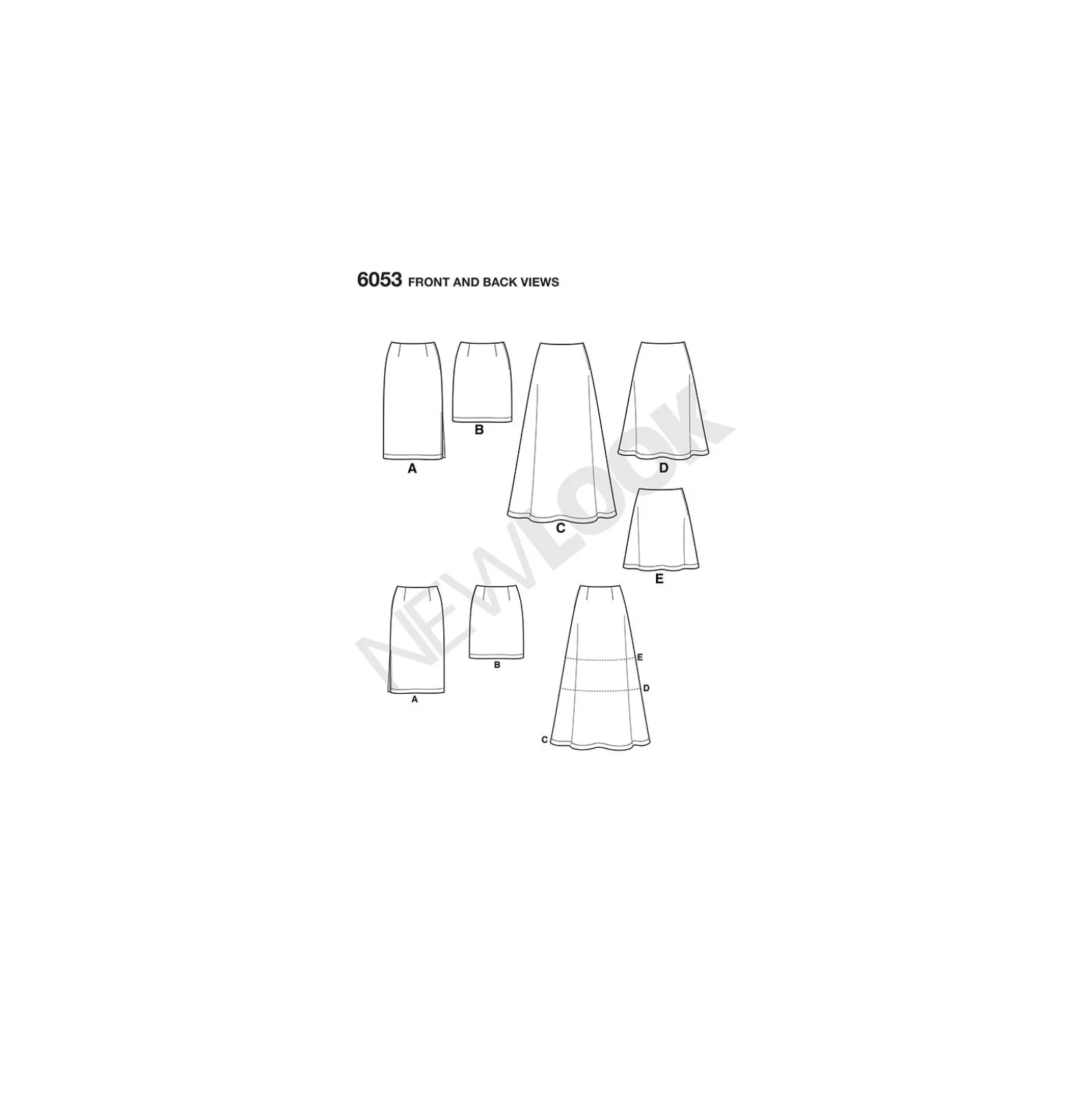 Patron Jupe Tailleur Femme - New Look 6053