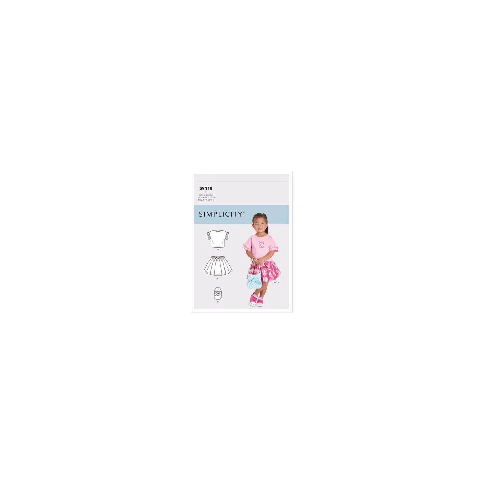 Patron jupe, top et sac Enfant - Simplicity n°S9118