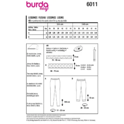 Patron legging sport femme - Burda n°6011