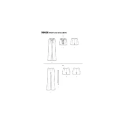 Patron Pantalon Ceinturé Femme - New Look 6606