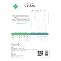 Patron Pantalon Chino Homme Les BG - Le Culotté