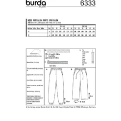 Patron Pantalon de Sport Femme Burda N°6333