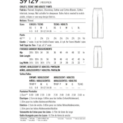 Patron Pantalon d'intérieur Famille - Simplicity n°S9129