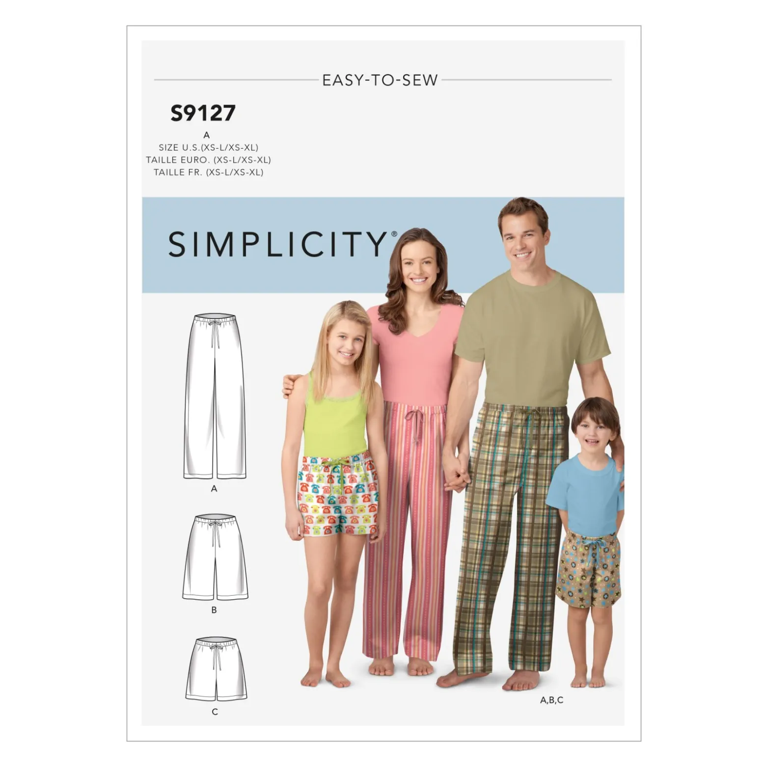 Patron Pantalon d'intérieur Famille - Simplicity n°S9127