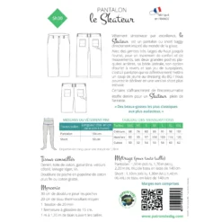 Patron Pantalon et Short Homme Les BG - Le Skateur