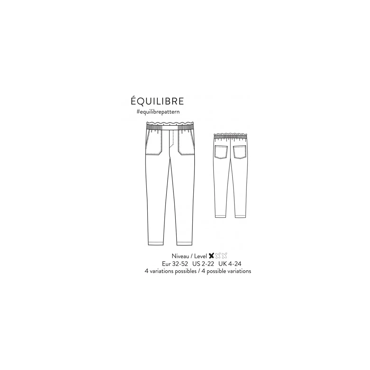 Patron Pantalon Scämmit - Equilibre