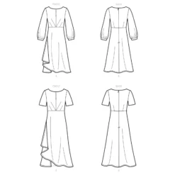 Patron Robe asymétrique Femme - New Look 6655