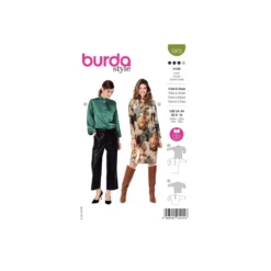 Patron robe/blouse col lavallière femme - Burda n°5973