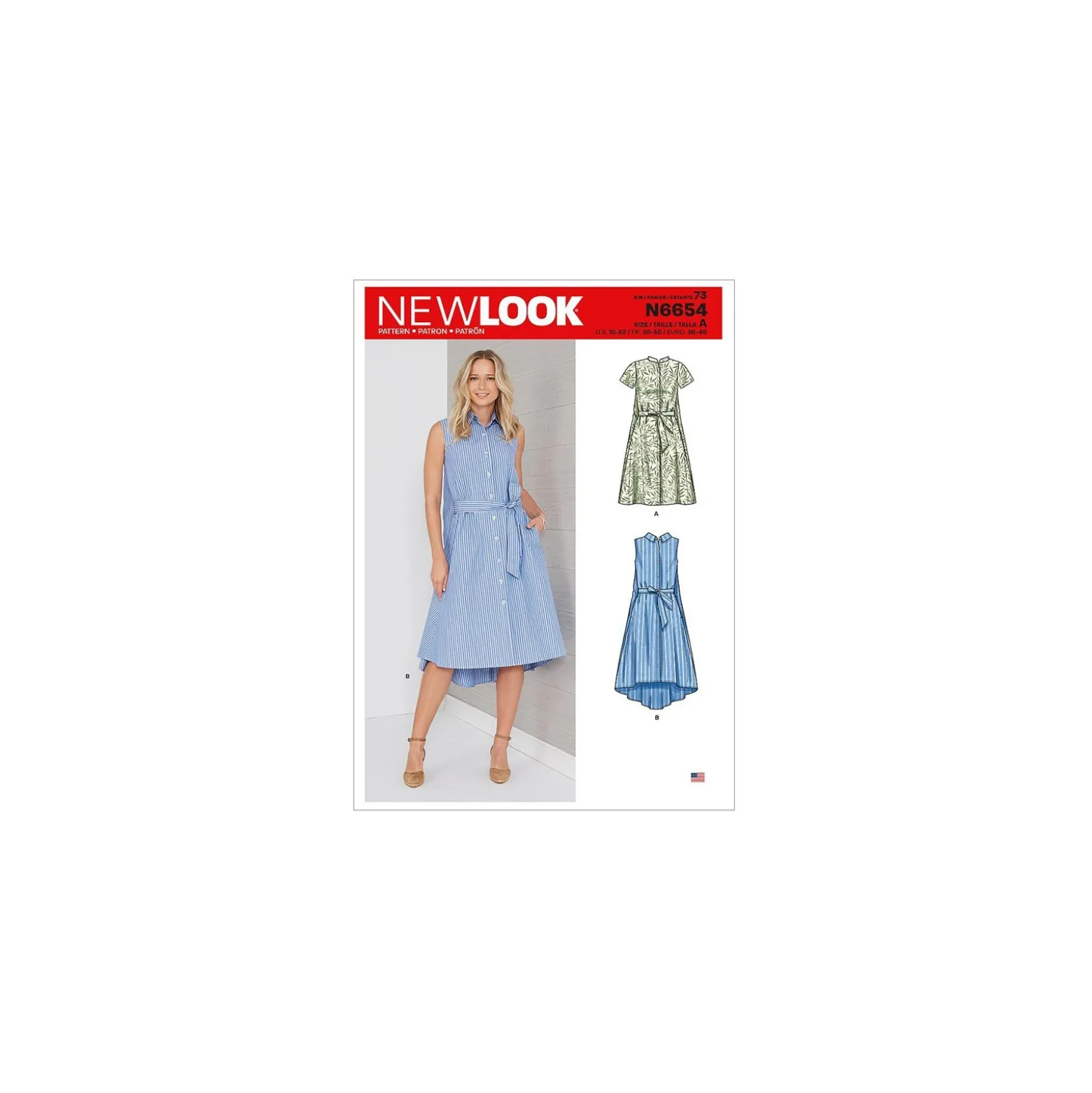 Patron Robe chemise Femme - New Look 6654