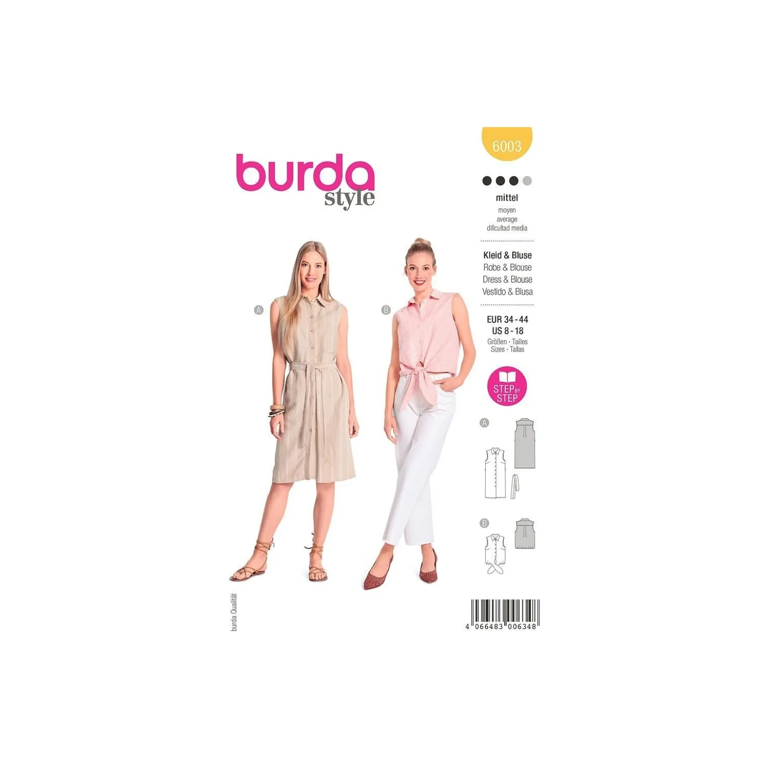 Patron robe/chemisier femme - Burda n°6003
