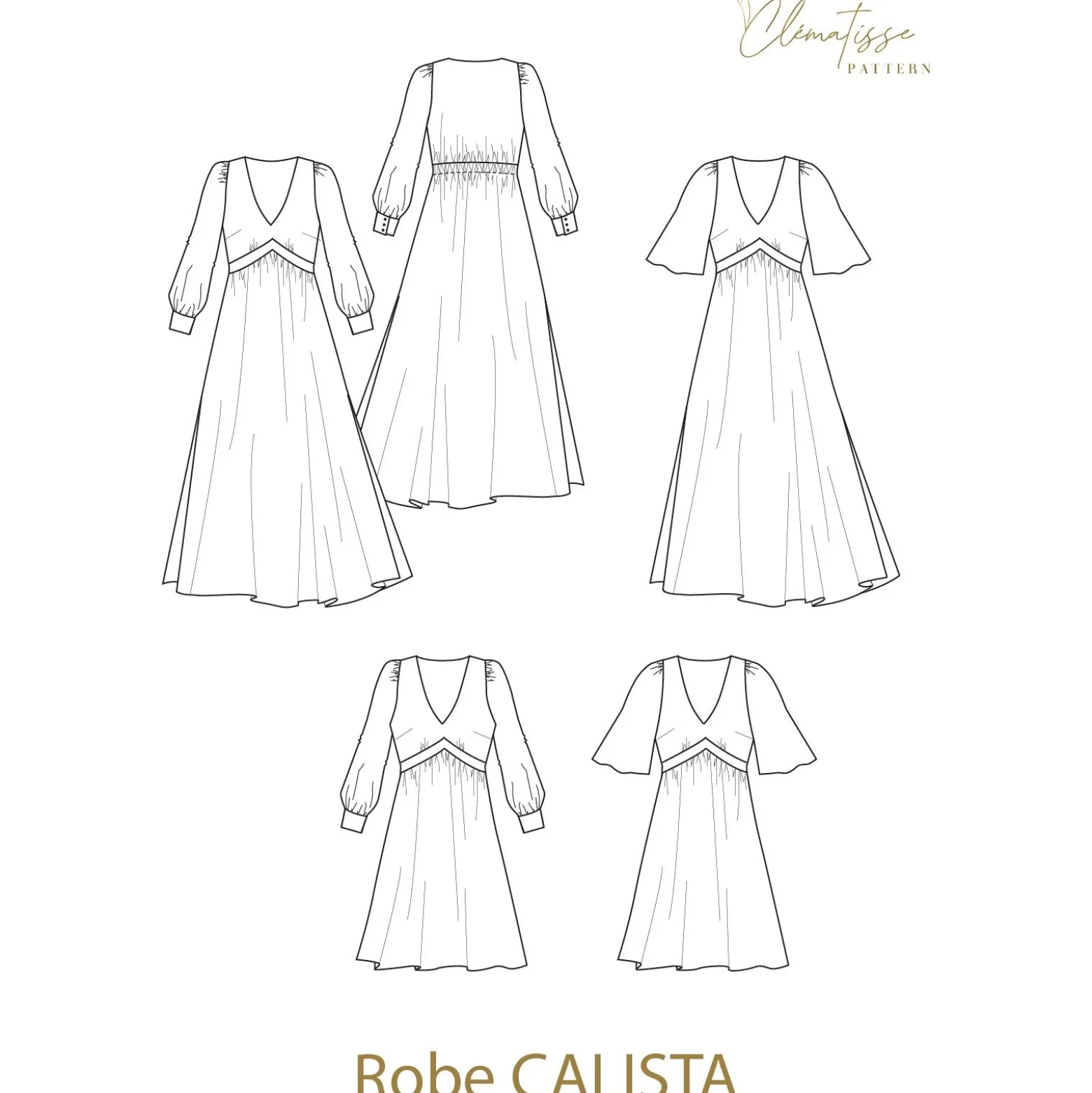 Patron Robe Clématisse Pattern - Calista