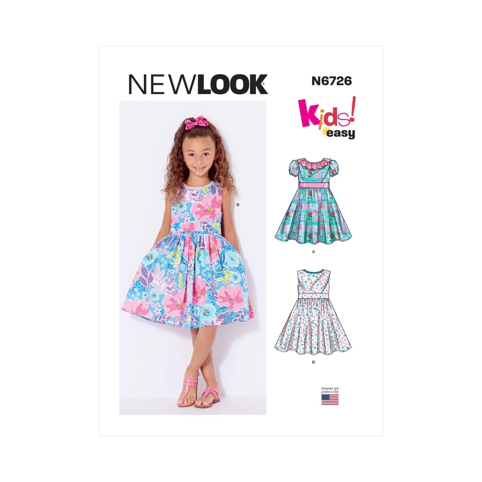 Patron Robe col V dos Enfant - New Look 6726
