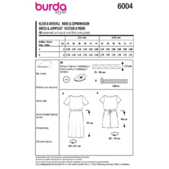 Patron robe/combinaison femme - Burda n°6004