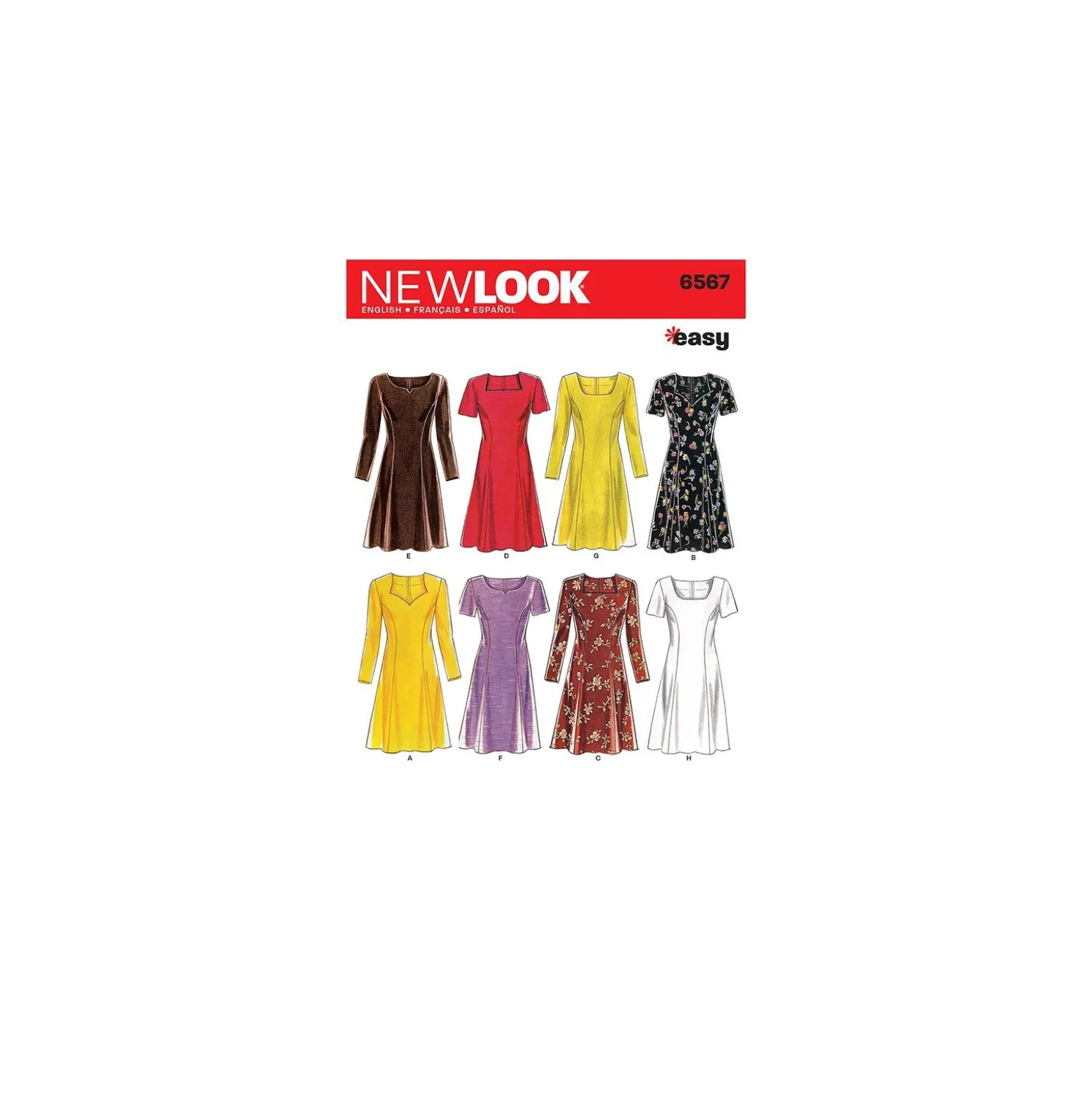 Patron Robe courte évasée Femme - New Look 6567