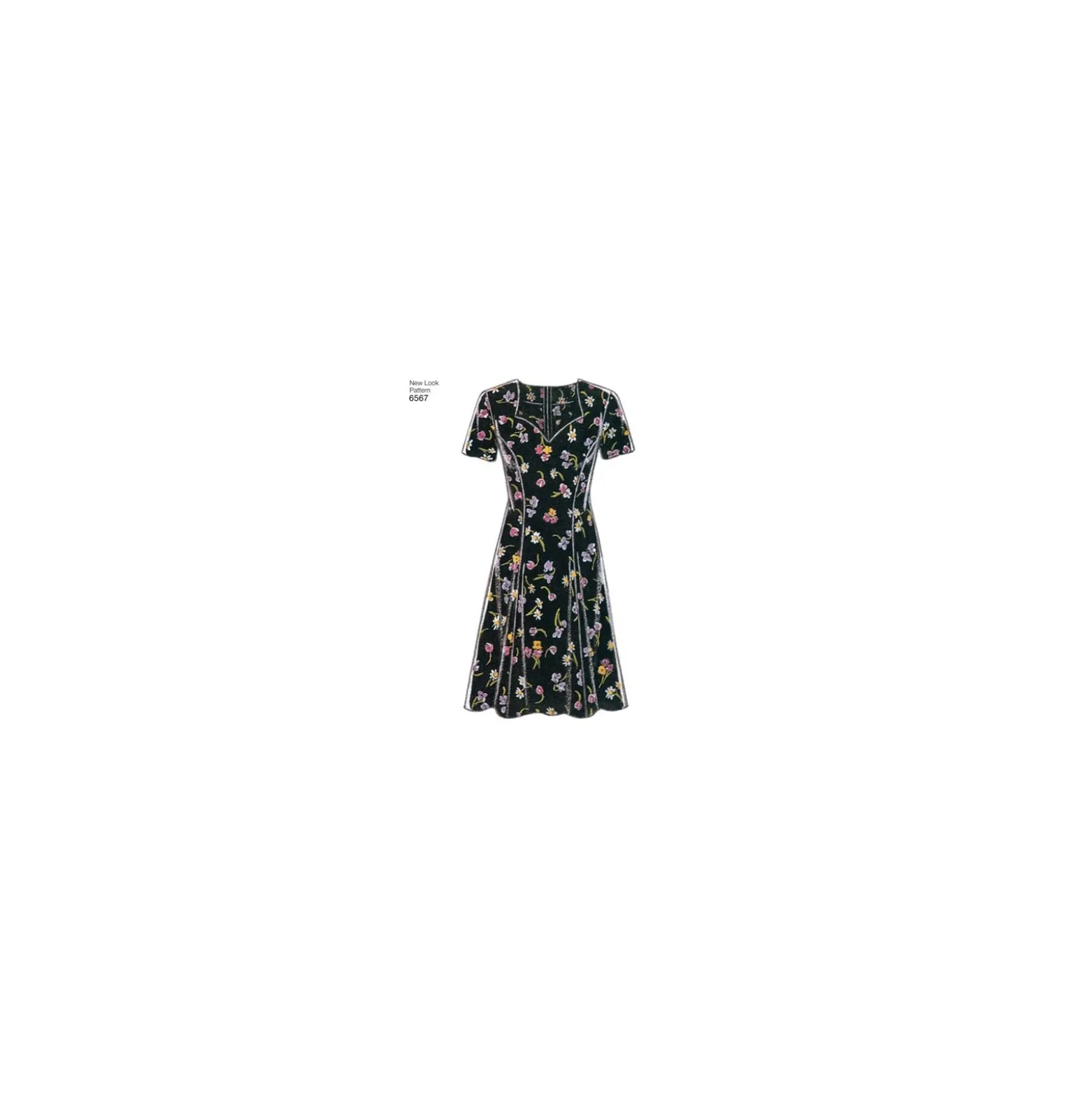 Patron Robe courte évasée Femme - New Look 6567