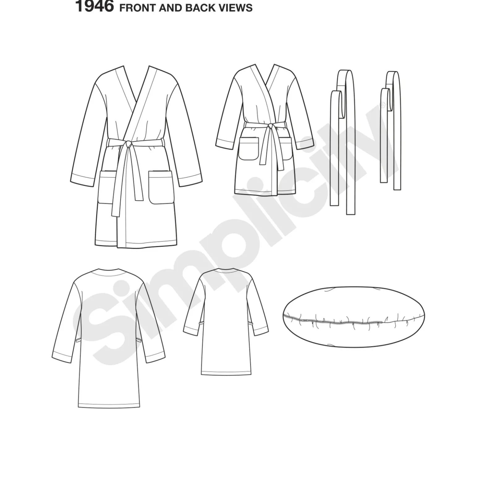 Patron Robe de chambre Famille - Simplicity n°1946