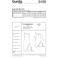Patron Robe double épaisseur effet croisé Burda N°6498