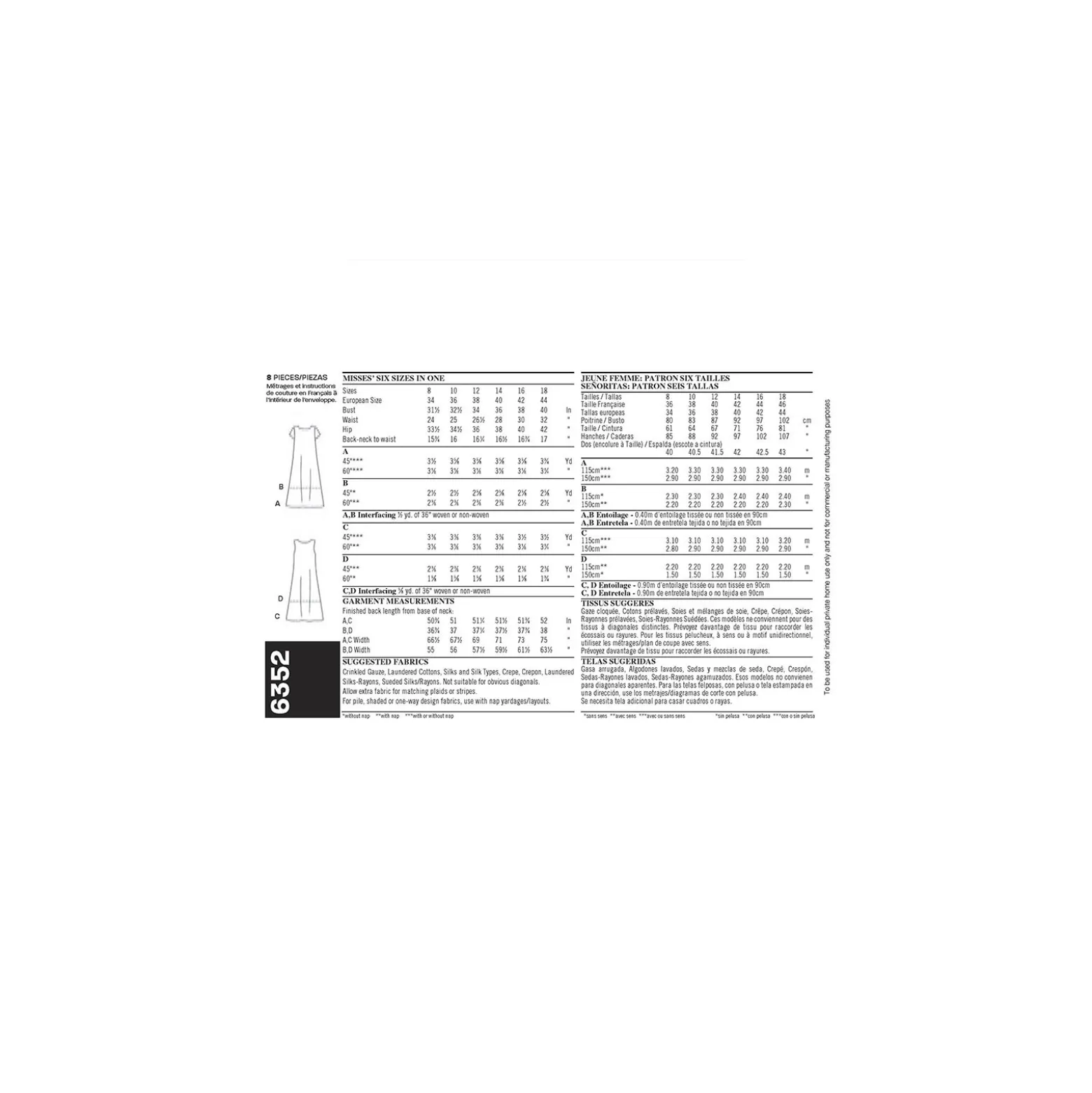 Patron Robe d'été Femme - New Look 6352
