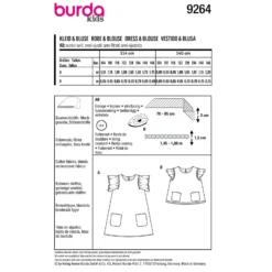 Patron robe et blouse fille - Burda n°9264