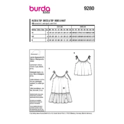 Patron robe et débardeur enfant - Burda n°9280