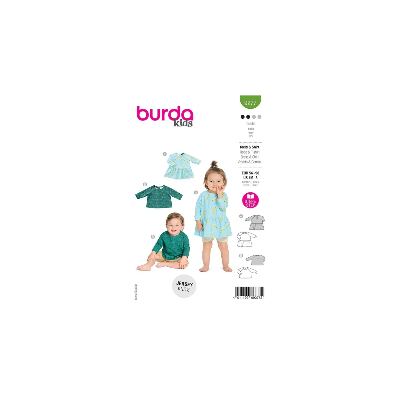 Patron robe et t-shirt bébé - Burda n°9277