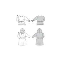 Patron robe et T-shirt à coulisses Femme - Burda n°6095