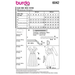 Patron robe femme - Burda n°6042