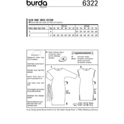 Patron Robe Femme Burda N°6322
