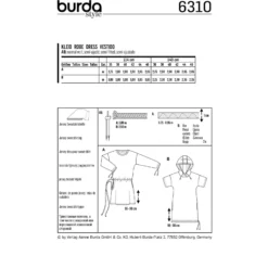 Patron Robe Femme Burda N°6310