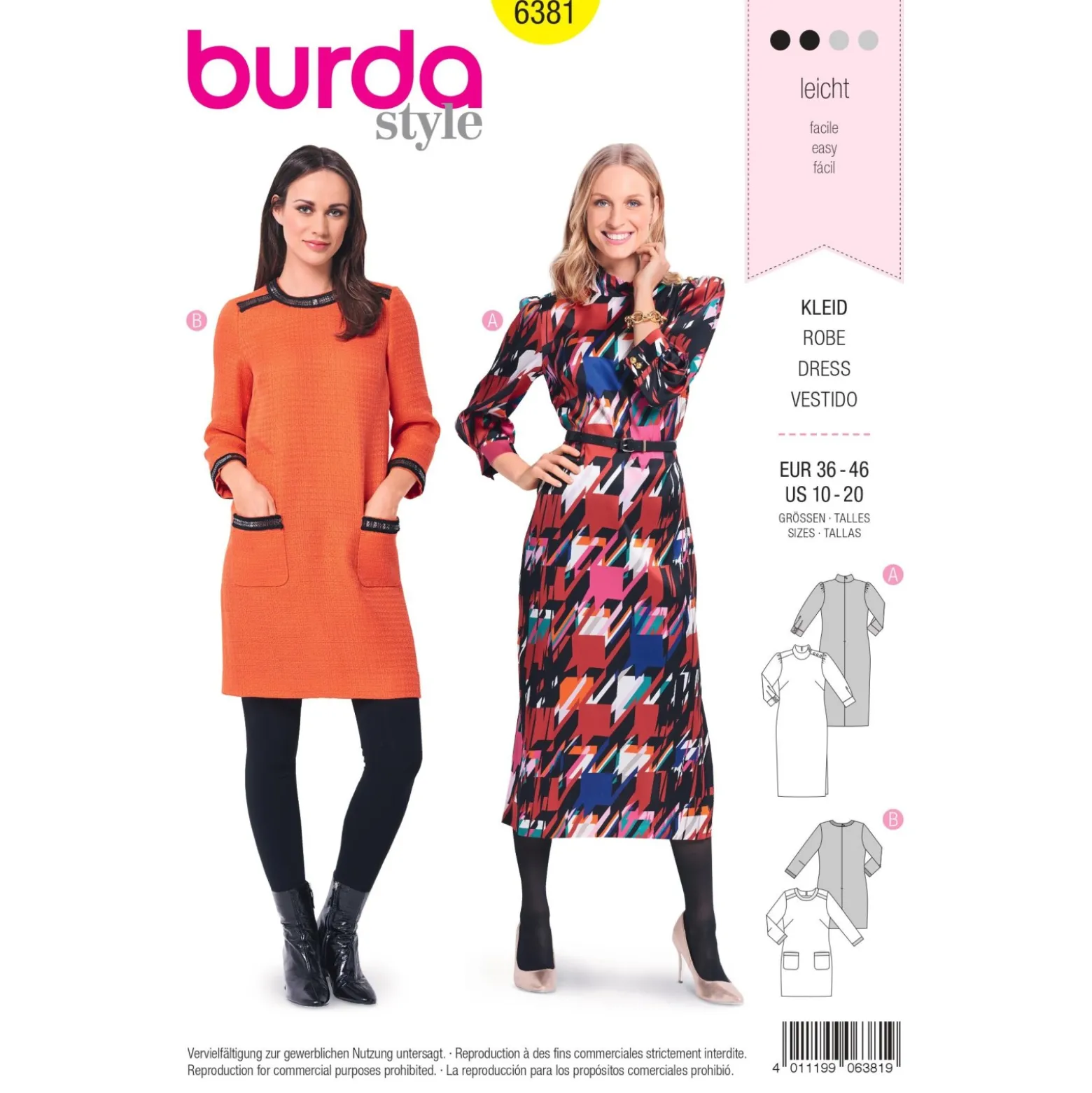 Patron Robe Femme Burda N°6381