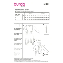 Patron robe Femme grande taille - Burda n°5986