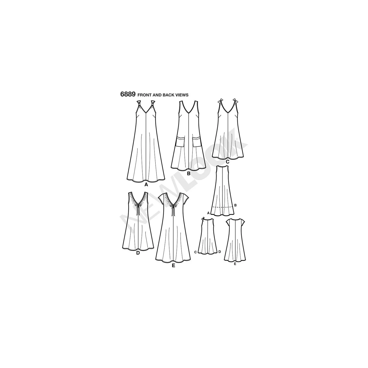 Patron Robe Fluide Femme - New Look 6889
