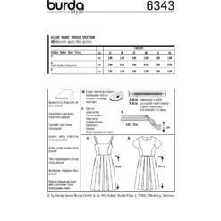 Patron Robe Plissée Femme Burda N°6343