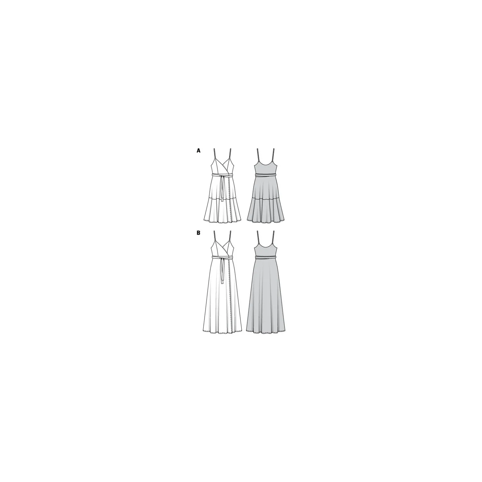 Patron Robe Portefeuille à Bretelles Femme Burda N°6344