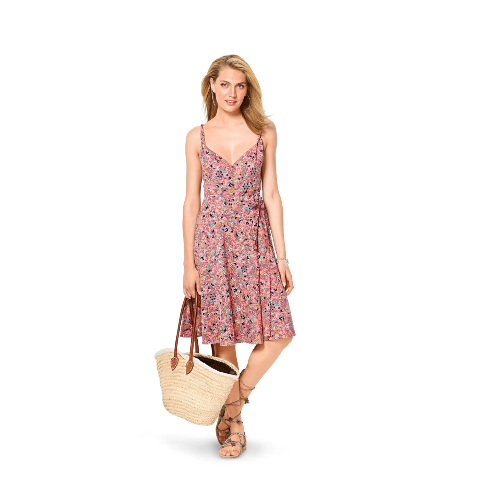 Patron Robe Portefeuille à Bretelles Femme Burda N°6344
