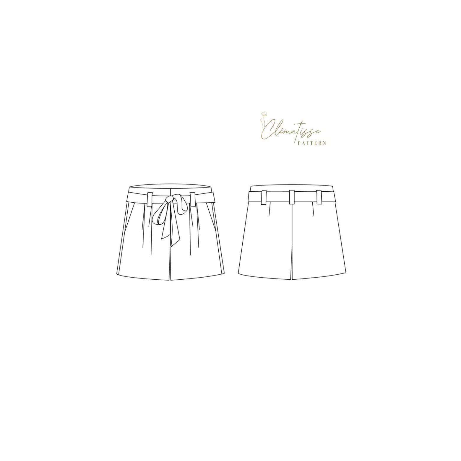 Patron Short Clématisse Pattern - Iris
