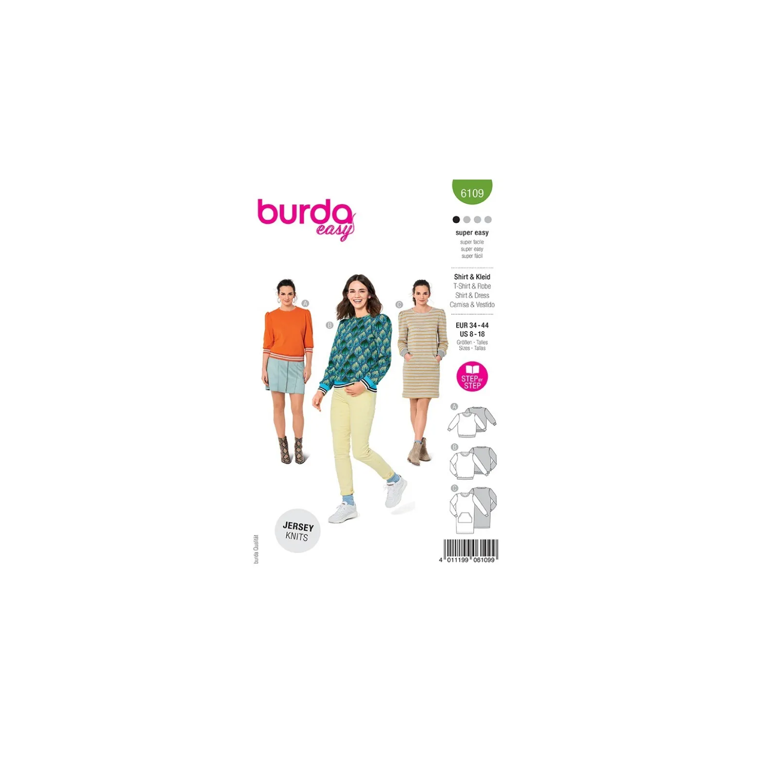 Patron sweat et robe Femme - Burda n°6109