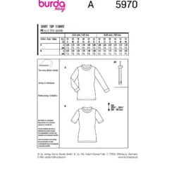 Patron tee-shirt femme - Burda n°5970