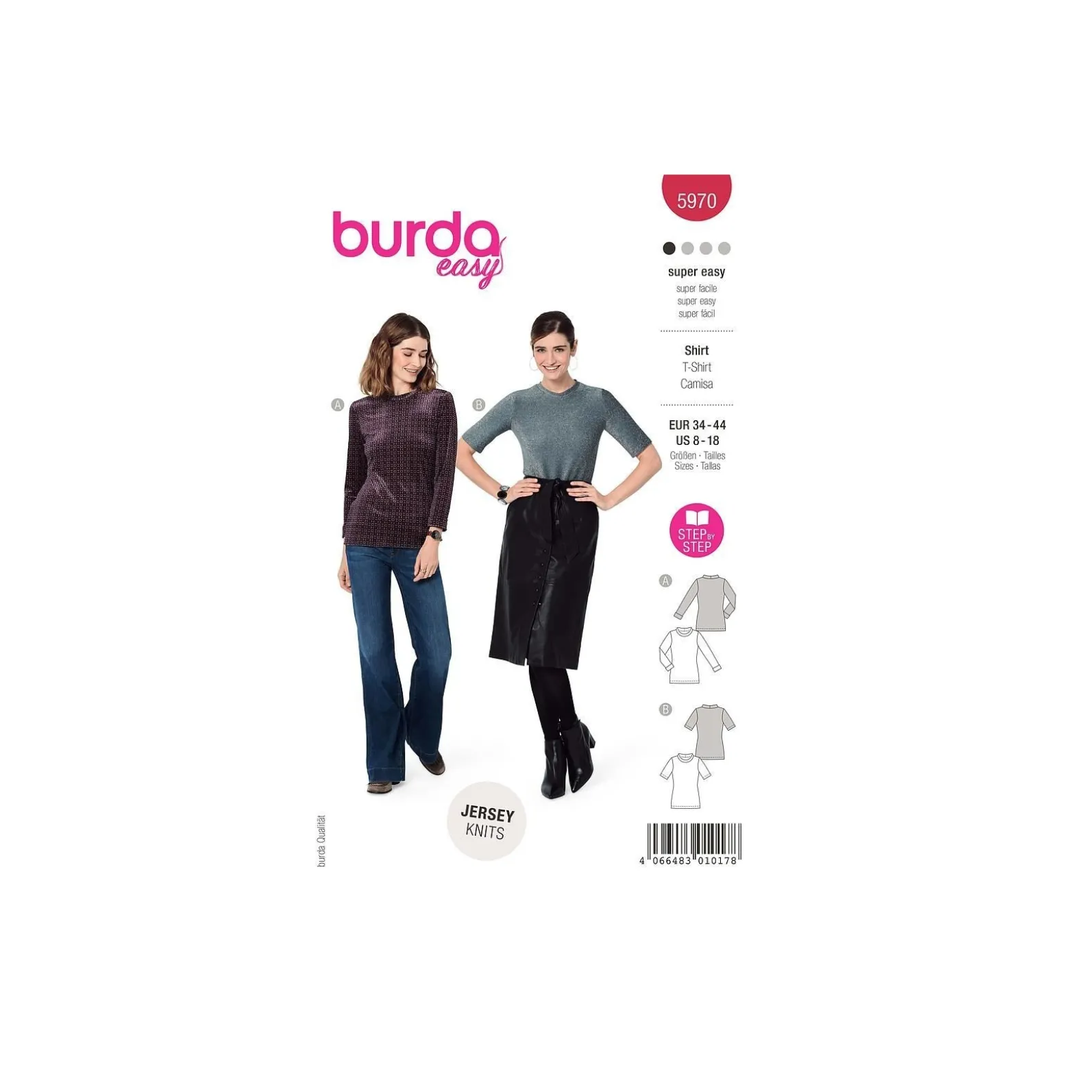 Patron tee-shirt femme - Burda n°5970