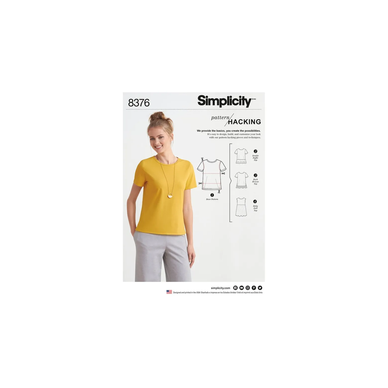 Patron Tee-shirt Femme - Simplicity n°8376