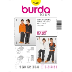 Patron Tenue jogging Burda n°9672
