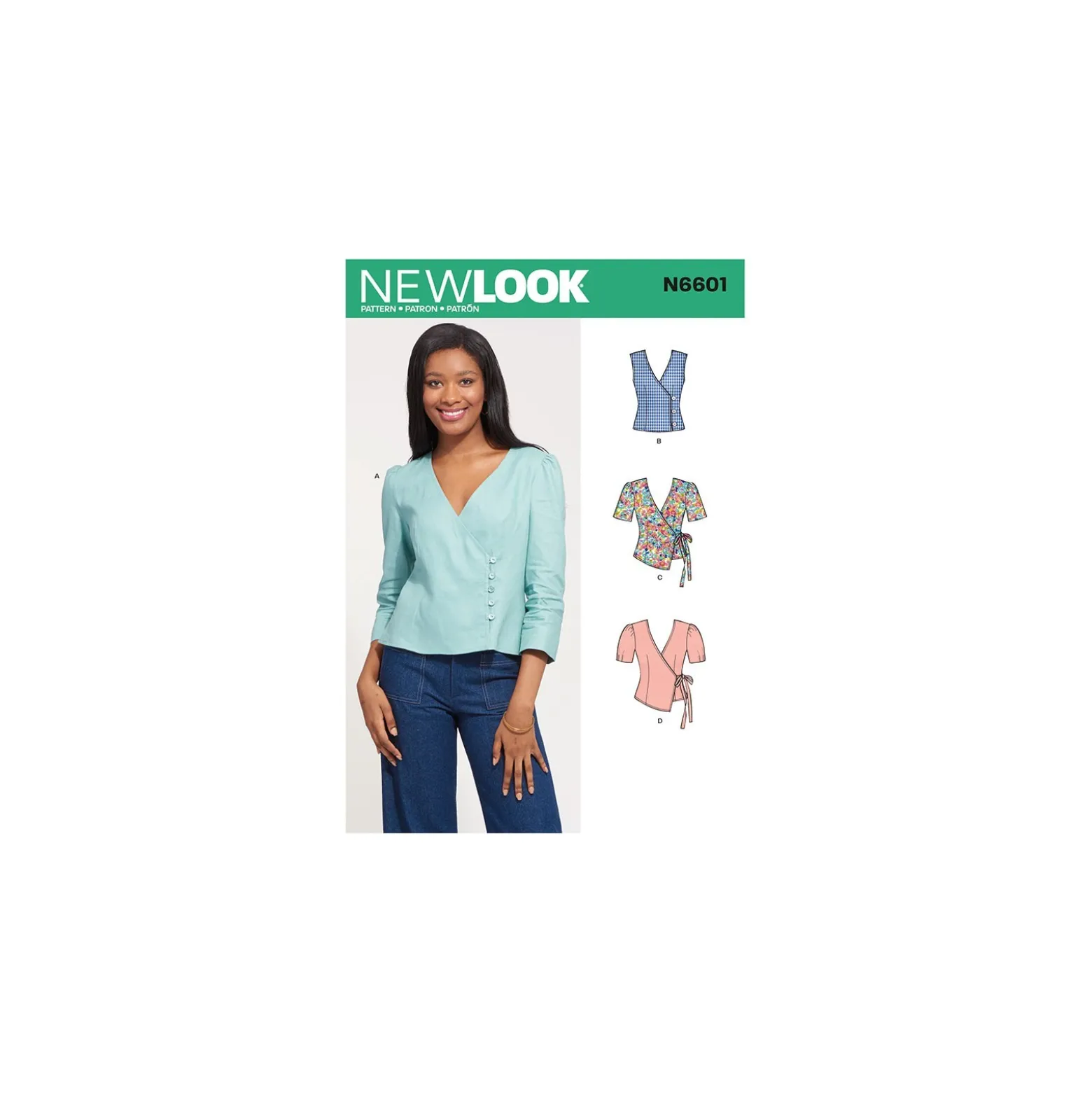 Patron Top Cache-coeur Femme - New Look 6601