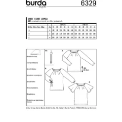 Patron Top Femme Burda N°6329